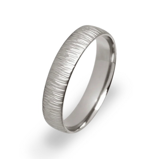 Titanium Fine Ripple Ring, 4mm