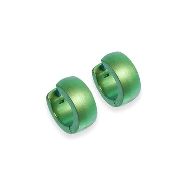 Titanium Cuff Hoops - 12mm Green