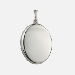 Oval 30mm Silver Locket