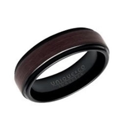 Tungsten Black and Brown IP Ring