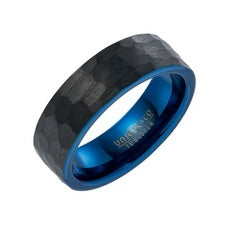 Tungsten Blue and Black IP Ring