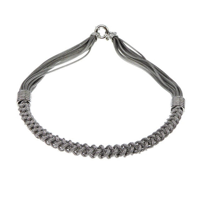 Foxtail Necklace, Silver