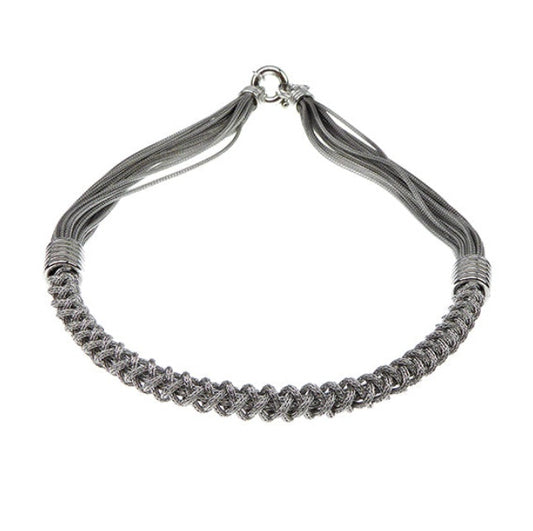 Foxtail Necklace, Silver