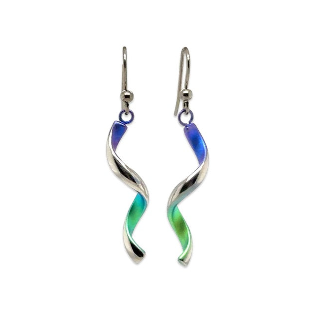 Titanium Spiral Twist Drops - Green Mix