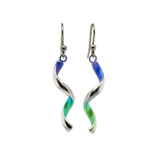 Titanium Spiral Twist Drops - Green Mix