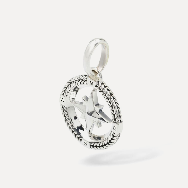 Barbara Mini Compass Silver Pendant