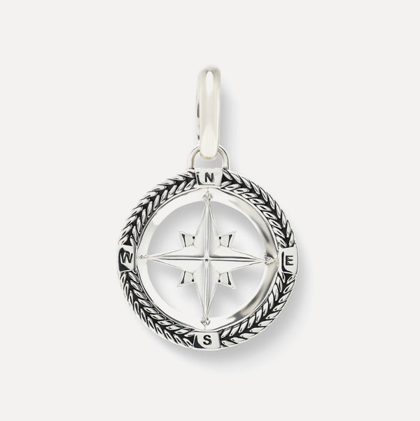 Barbara Mini Compass Silver Pendant