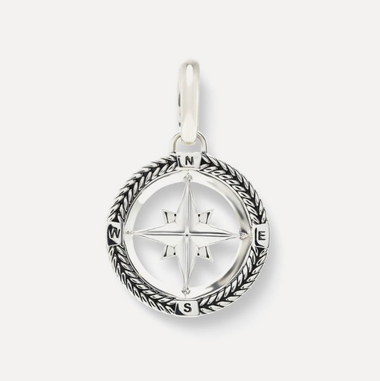 Barbara Mini Compass Silver Pendant
