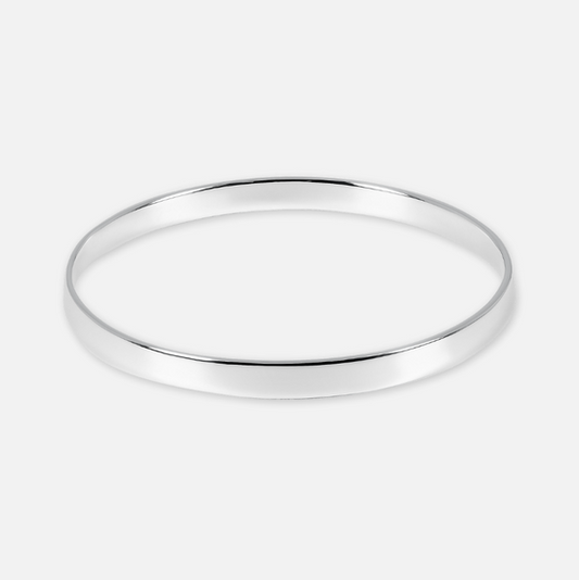 Silver Square Edge Bangle