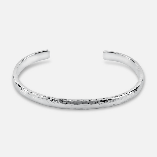 Silver Hammered Bangle