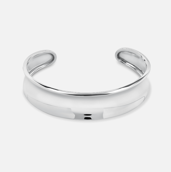 Silver Concave Bangle