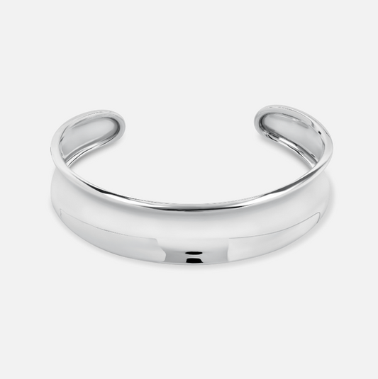Silver Concave Bangle