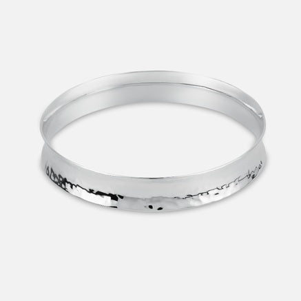 Silver Hammered Bangle