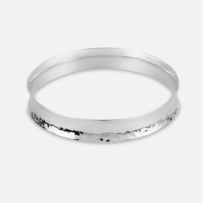 Silver Hammered Bangle