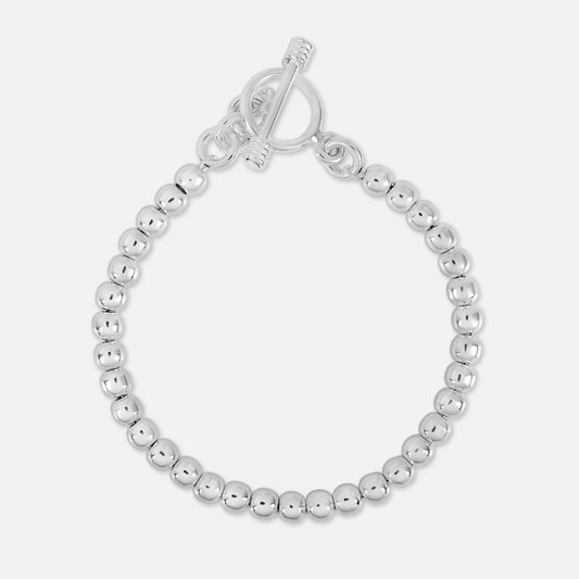 Silver Ball Bead Bracelet