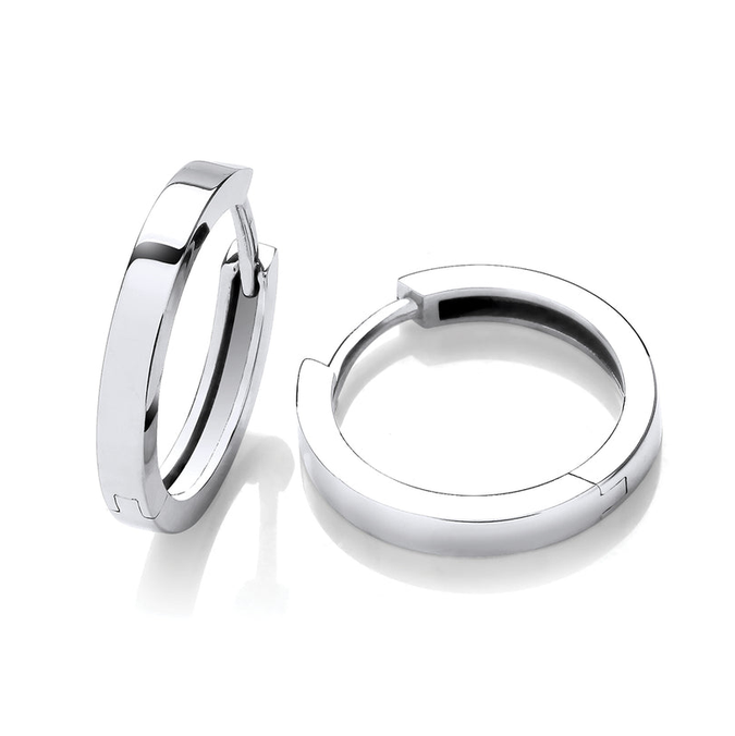 9ct Gold Huggie Hoop Earrings, 18mm