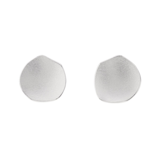 Floral Stud Earrings, Silver