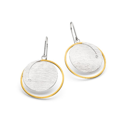 Silver and Gold Diamond Disc Drops