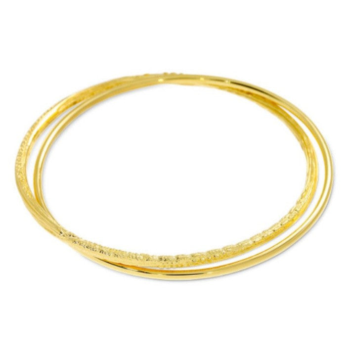 Strandcore Double Bangle, Gold Finish