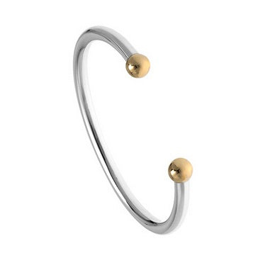 Silver/Gold Torc Bangle