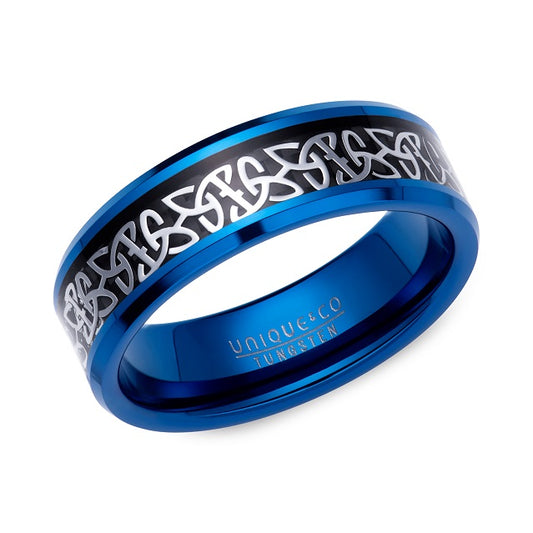 Tungsten Carbon Fibre Inlay Ring