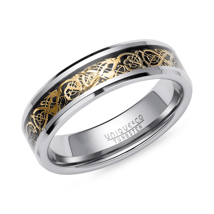 Tungsten Carbon Fibre Inlay Ring