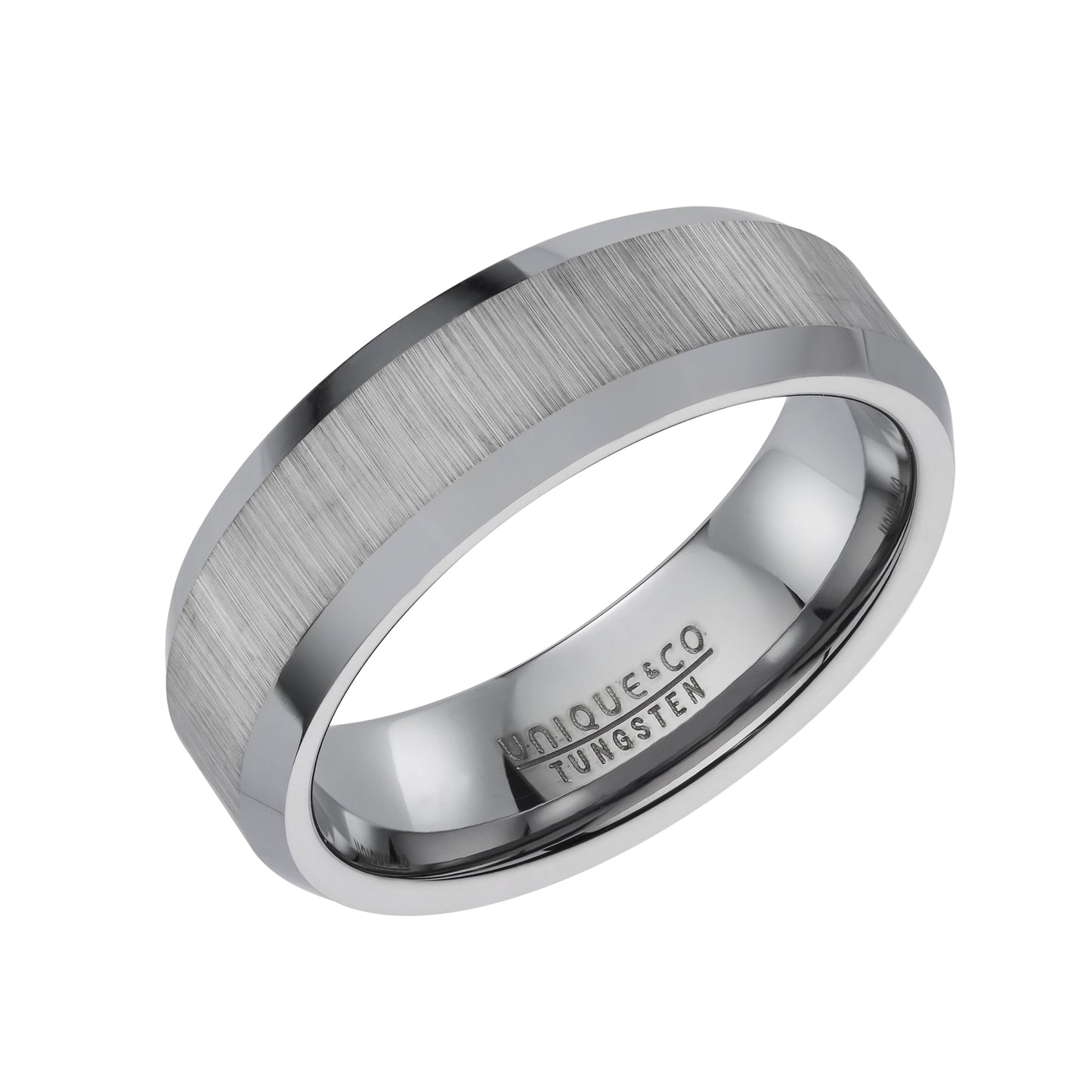 Tungsten Matte and Polished Ring