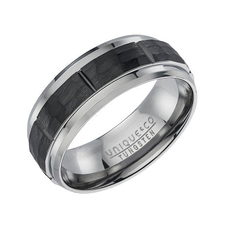 Tungsten and Black IP Ring