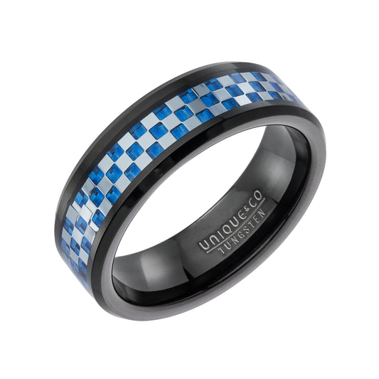 Tungsten Carbon Fibre Inlay Ring