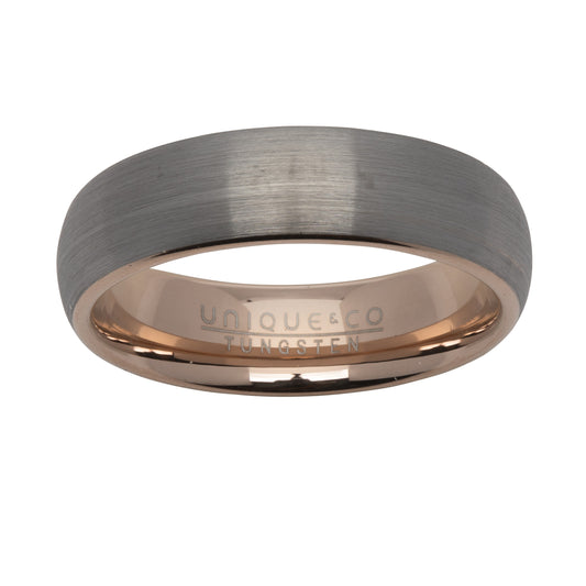 Tungsten Brushed Court Ring