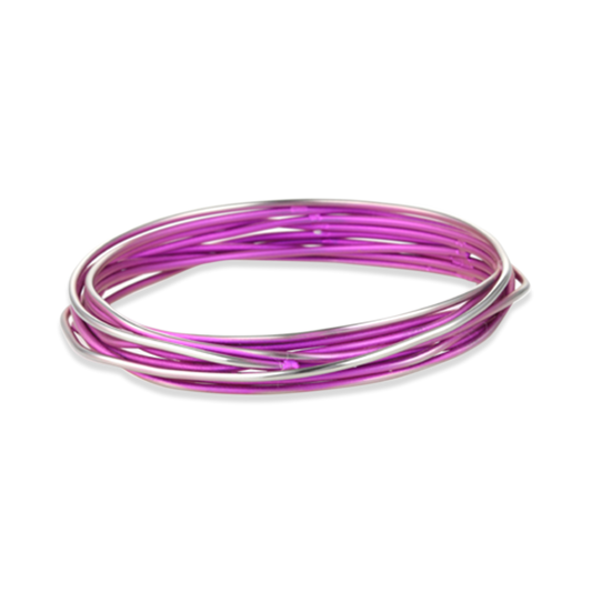 Titanium Chaos Bangle - Pink