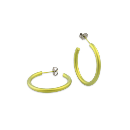 Titanium Hoops - 25mm Yellow