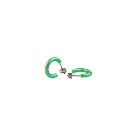 Titanium Hoops - 12mm Green