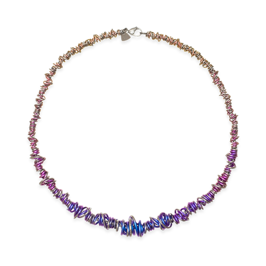 Titanium Graduated Chaos Necklace - Pink Mix