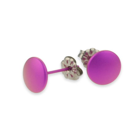 Titanium Smartie Studs - Pink