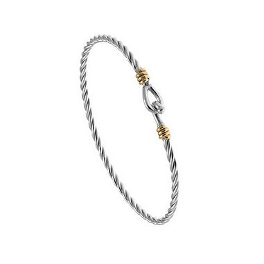 Silver Hook and Loop Bangle