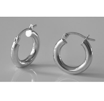 9ct Gold Hoop Earrings, 15mm