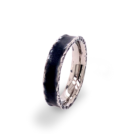 Titanium Coastal Edge Ring - Black 4mm