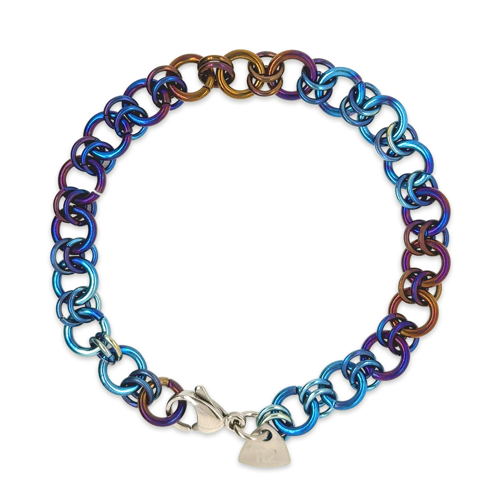 Titanium Multi Link Bracelet - Denim