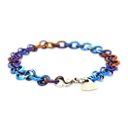 Titanium Multi Link Bracelet - Denim