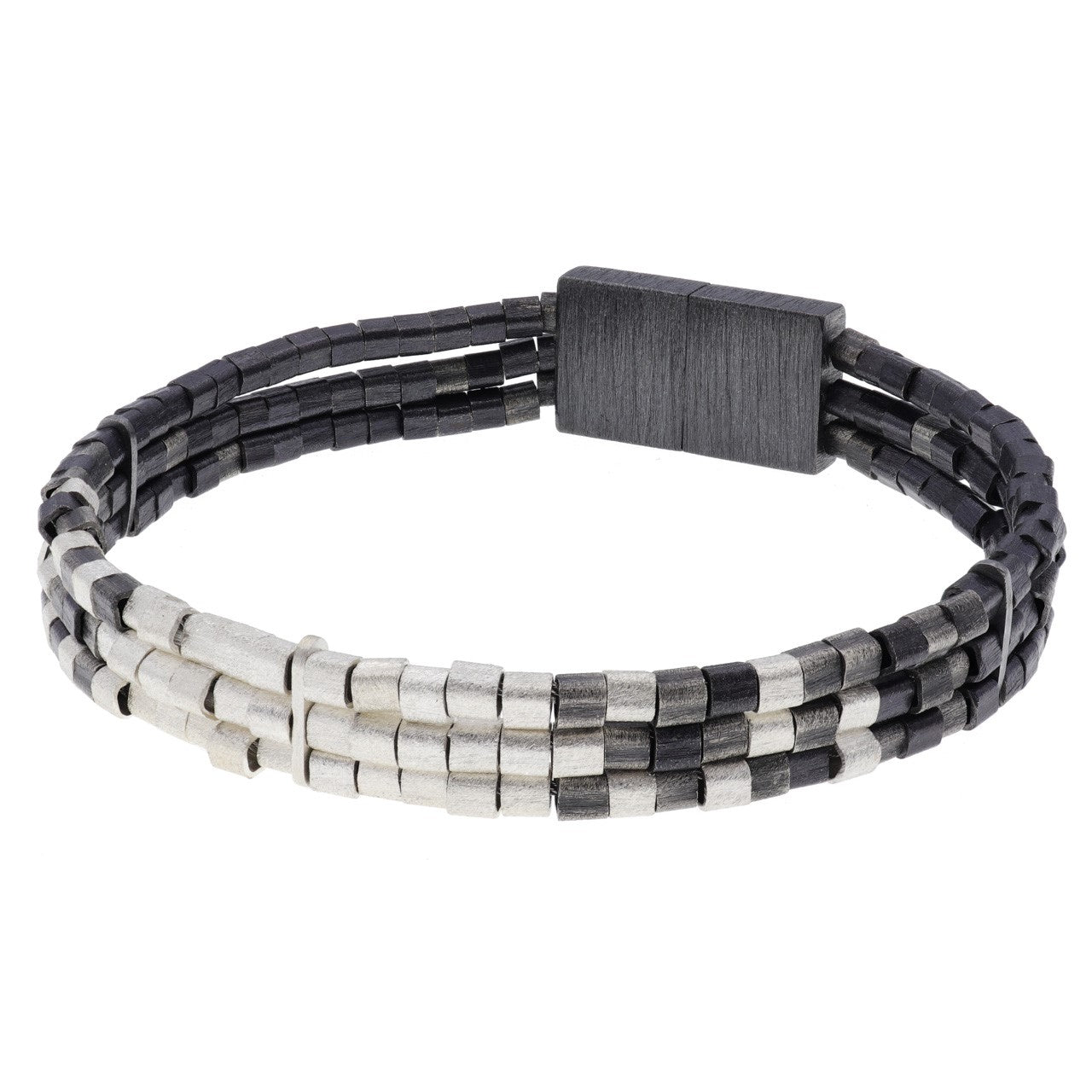 Cube Bracelet, Silver/Oxi