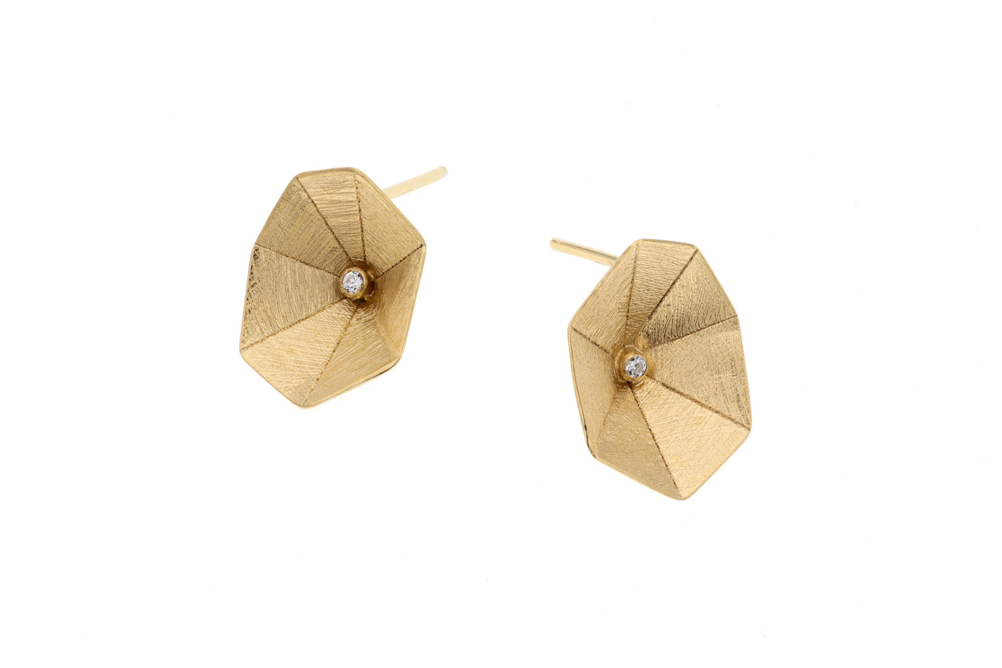 Fold Stud Earrings, YGP