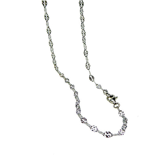 Long Oval Link Necklace, Silver