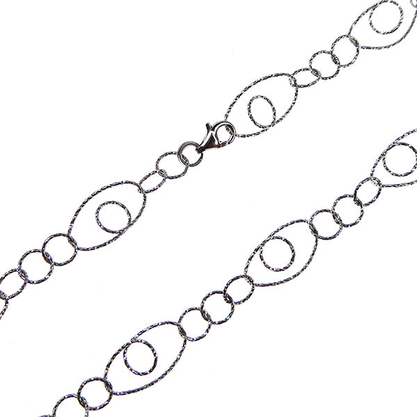 Wire Work Necklace, Silver