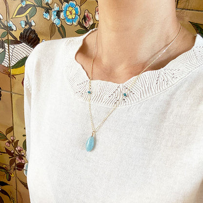 Aquamarine Necklace, YGP