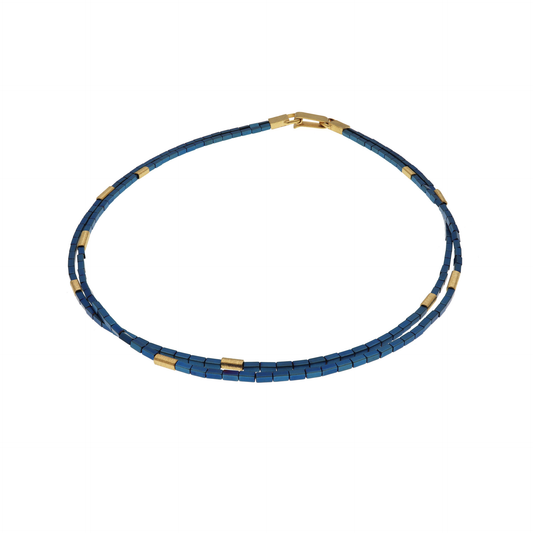 Blue Hematite Necklace, YGP