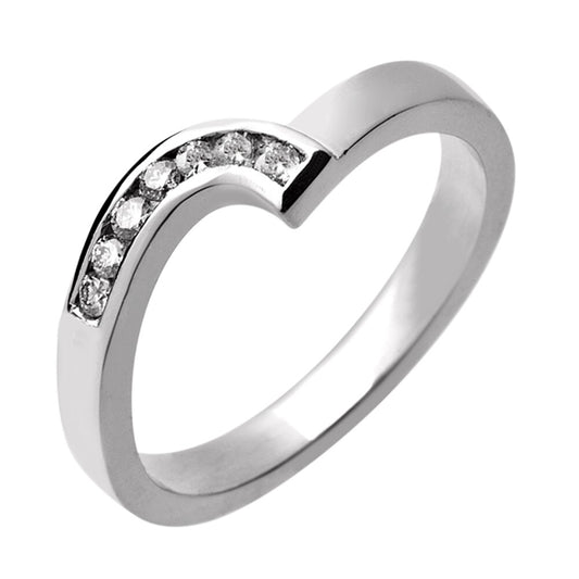 Asymmetric Shaped Diamond Ring