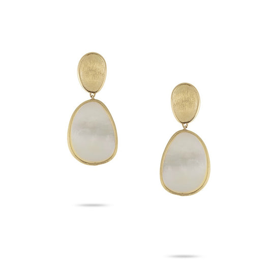Lunaria White Mother of Pearl Earrings by Marco Bicego