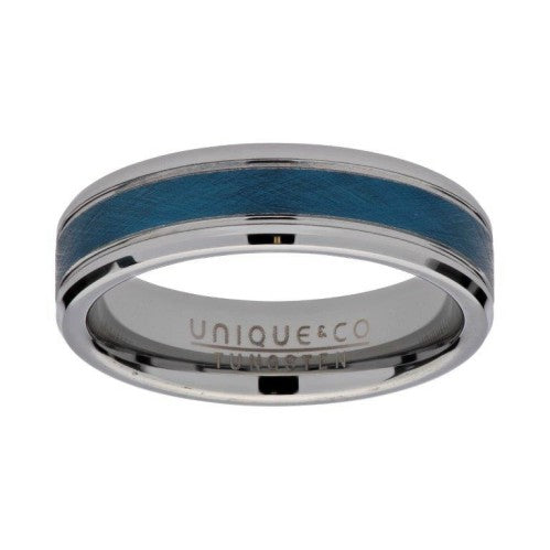 Tungsten Brushed Centre Ring