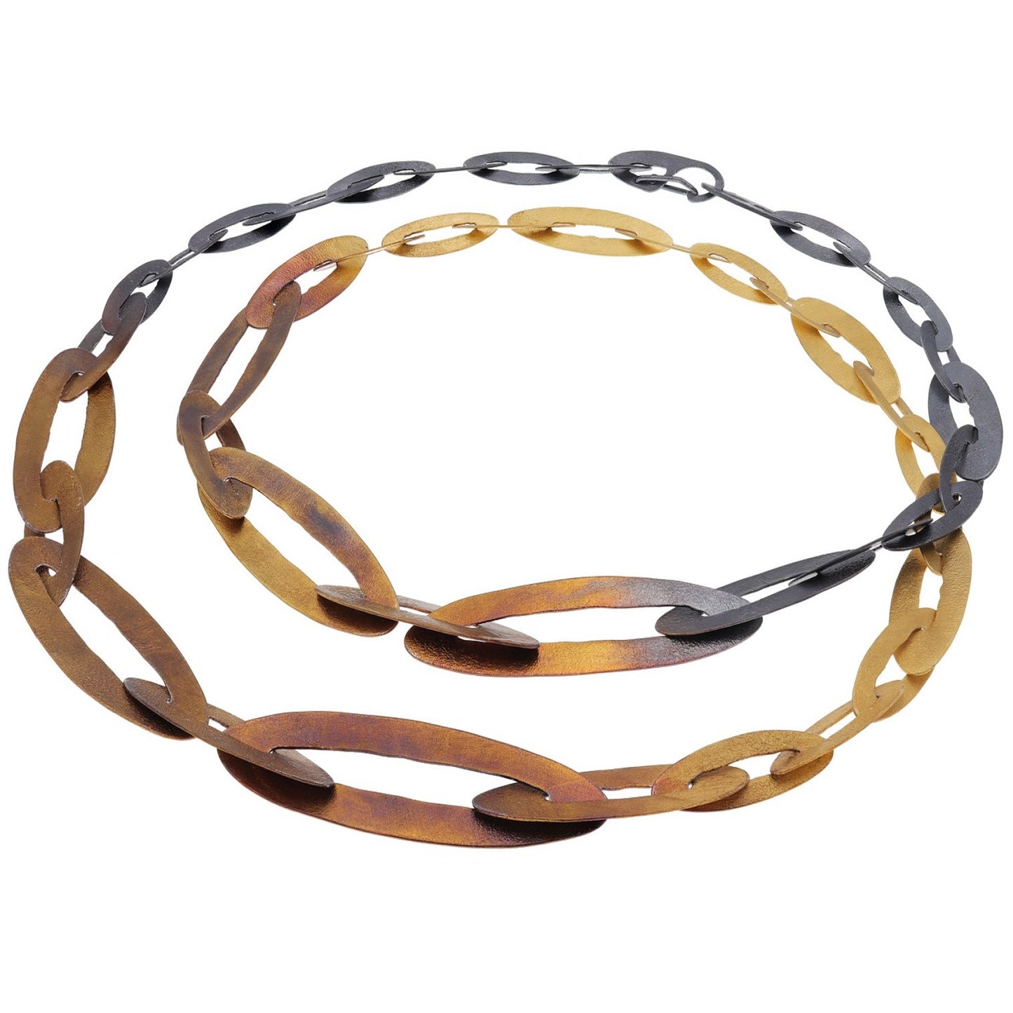 Olives Necklace, Brown/YGP